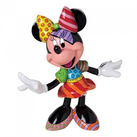 "Sprankelend handbeschilderd Minnie Mouse-beeldje in Britto’s iconische stijl, perfect voor Disney- en popartcollecties."