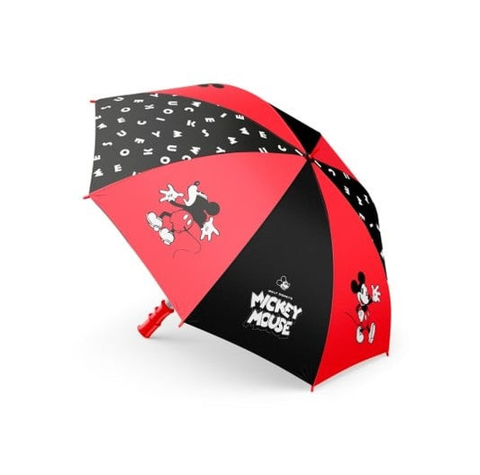 "Mickey Mouse paraplu met comfortabel PVC-handvat en iconisch Disney-design"