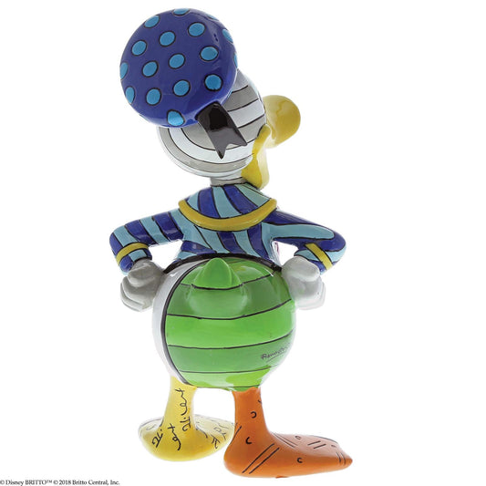 Handgeschilderd Donald Duck figuur in matrozenpak met modern pop-art design en glanzende afwerking.