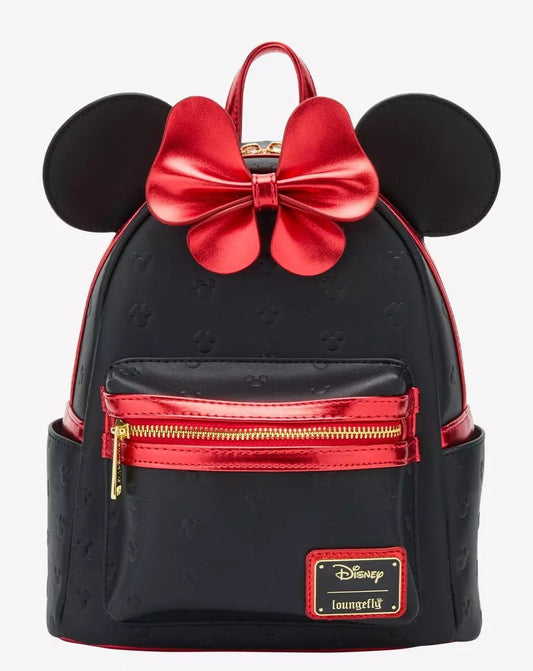Loungefly Minnie Mouse Metallic Red Bow ‘Exclusive’ Rugzak - [shop_namen] - [product-type] 