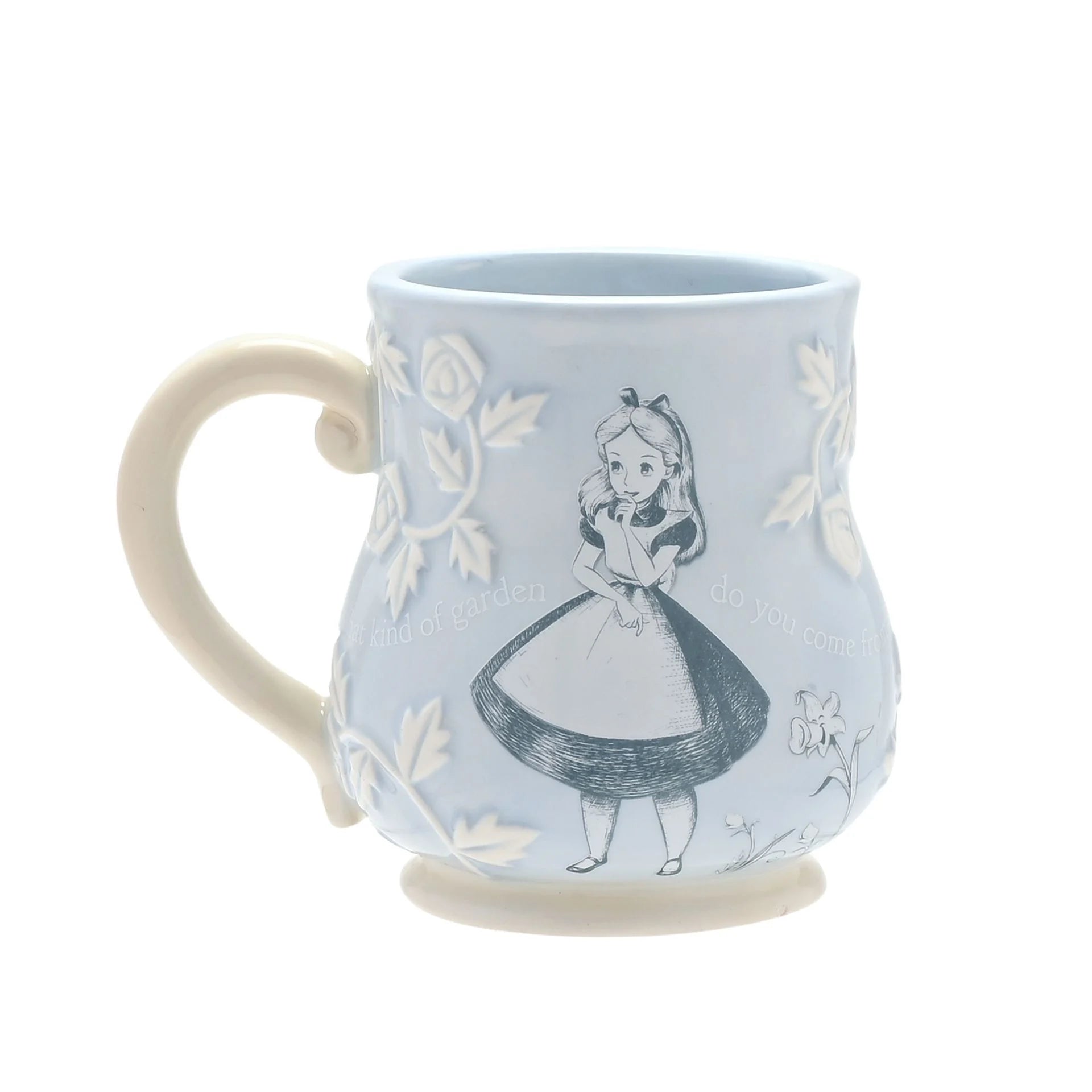 "Alice in Wonderland beker met een kleurrijke illustratie van Alice"