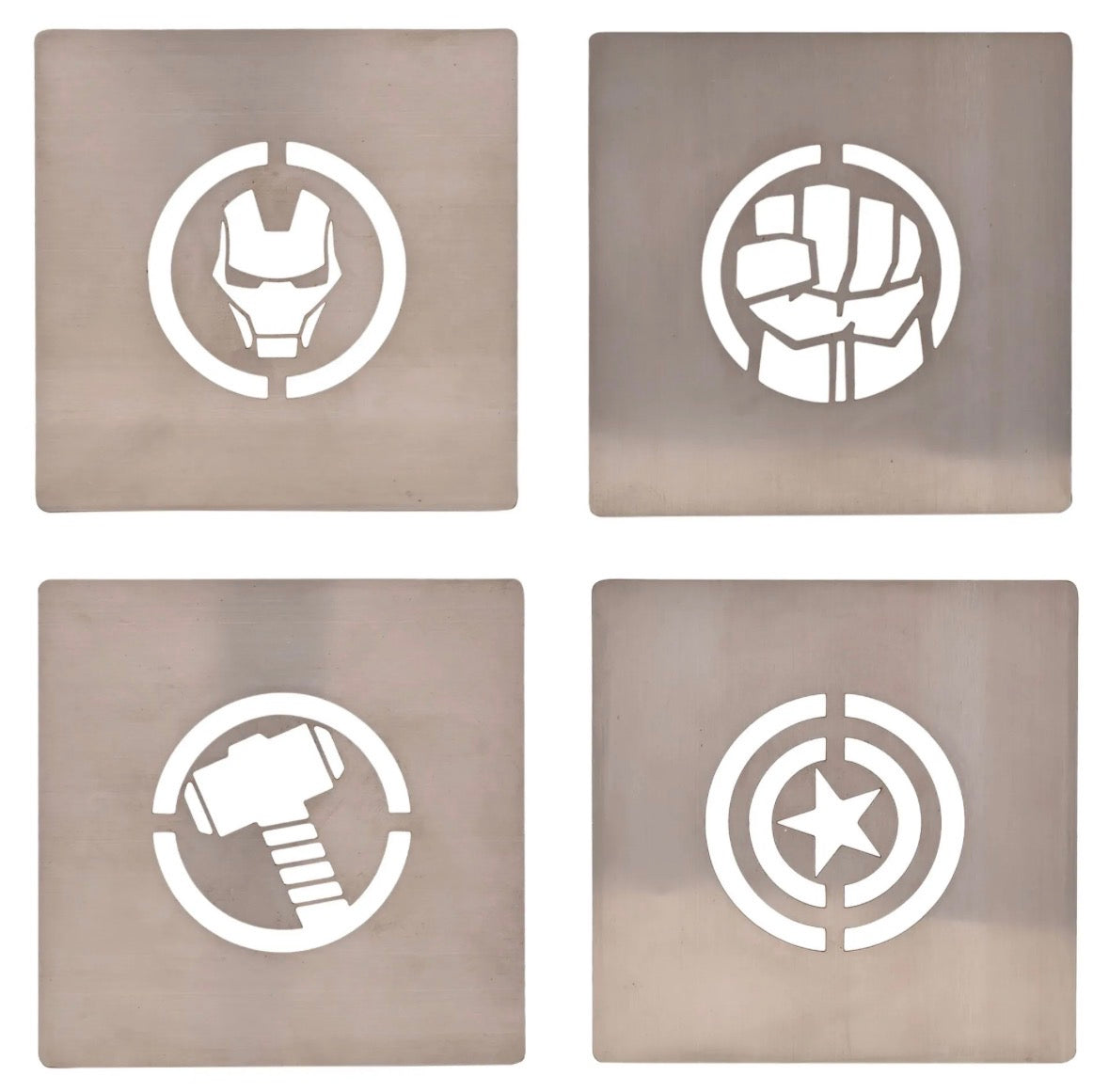 Marvel The Avengers set van 4 Vierkanten Onderzetters - [shop_namen] - [product-type] 