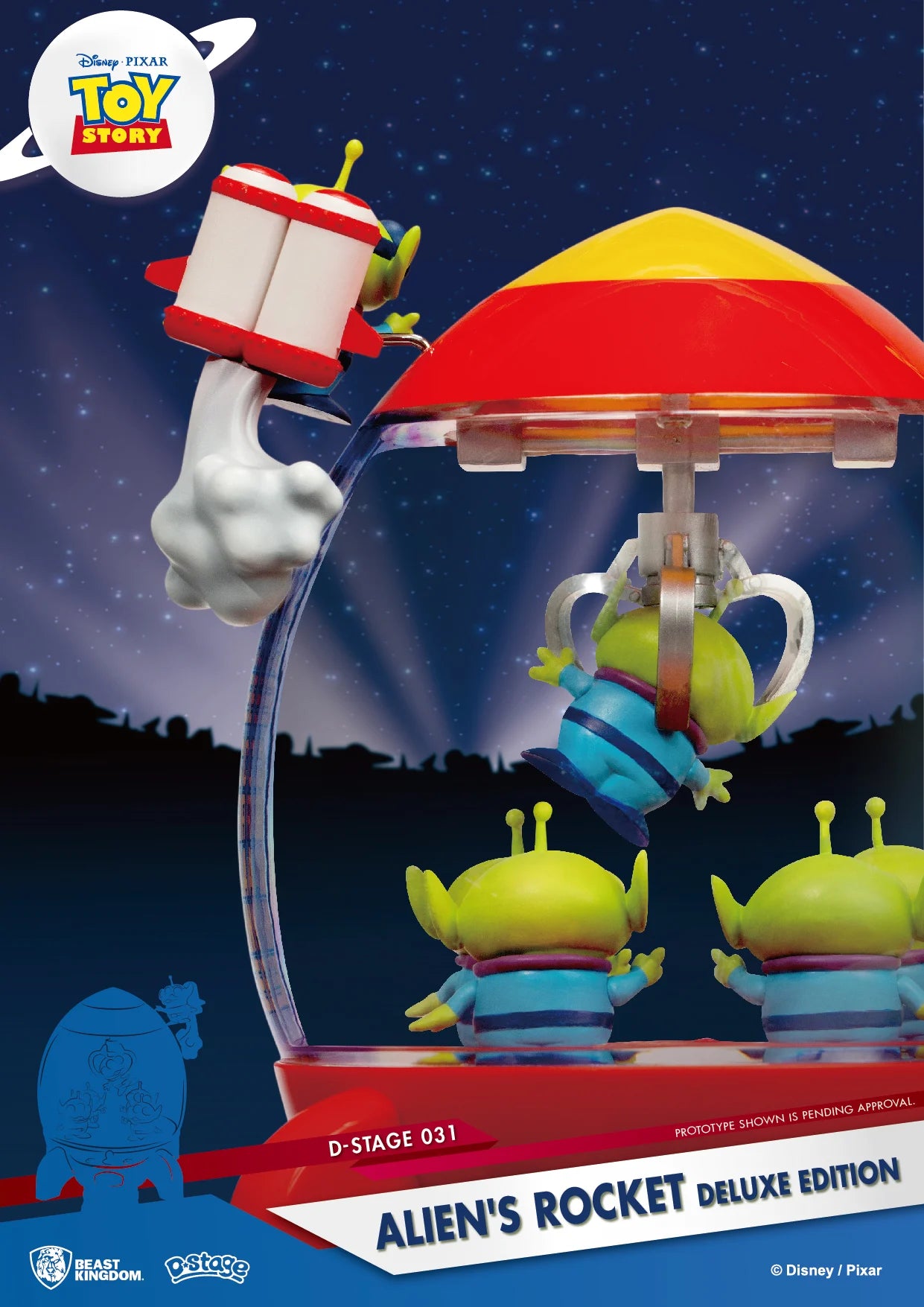 D-Stage 031 Toy Story aliens collectible diorama met bewegende figuren en raket detail