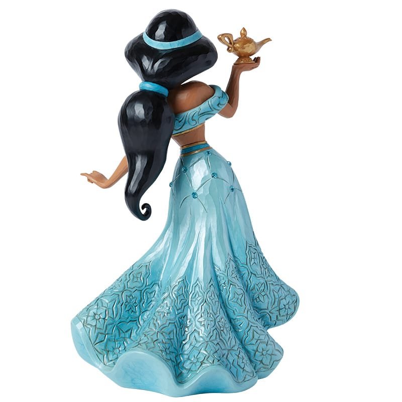 Handgeschilderd Disney Traditions Jasmine Deluxe beeldje, elegant Jim Shore verzamelobject voor Disney en Aladdin fans.