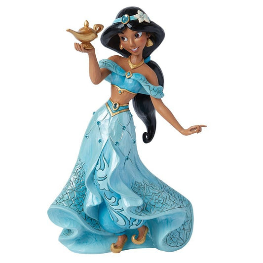 Disney Traditions Jasmine Deluxe beeldje van Jim Shore, handbeschilderd Disney Princess verzamelbeeld van cast stone.