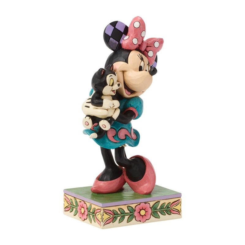 Klassiek Disney Traditions beeld van Minnie Mouse met Figaro, stijlvolle figurine voor Disney verzamelaars.