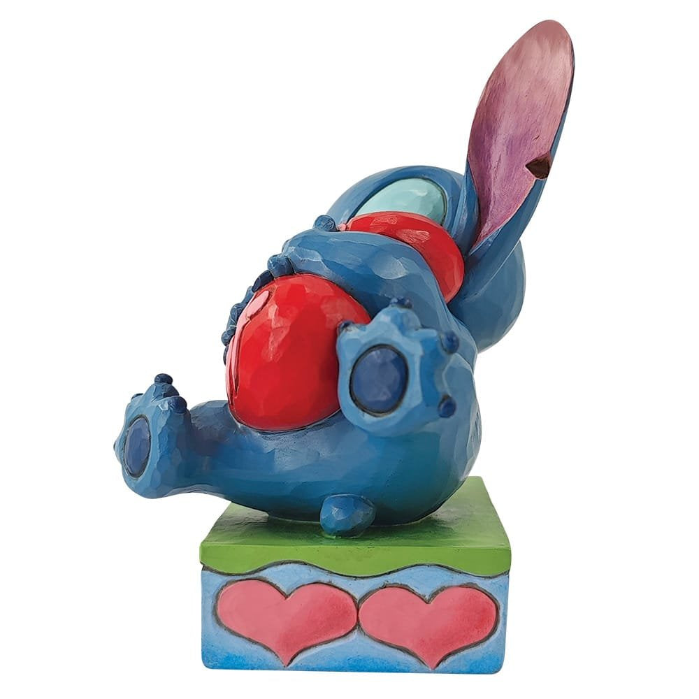 Speels en liefdevol Stitch-beeldje, handbeschilderd en gemaakt van gegoten steen, een blikvanger voor elke Disney-verzameling.