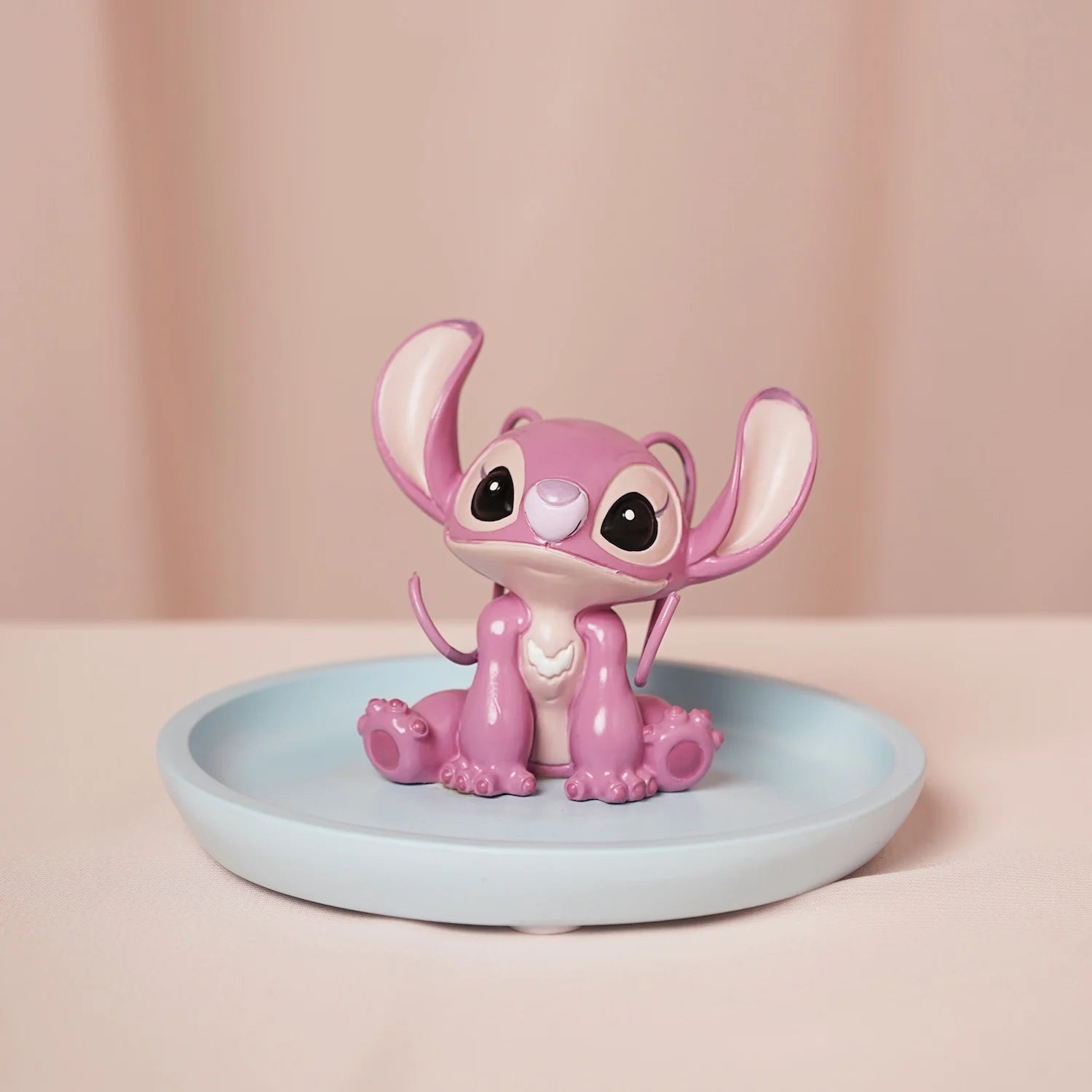 Disney Angel Trinket Tray met schattig Angel-design uit Lilo & Stitch, ideaal voor het stijlvol bewaren van sieraden en kleine accessoires op kaptafel, bureau of nachtkastje.