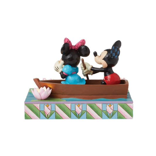 Disney Traditions Mickey & Minnie in een Roeiboot met Led