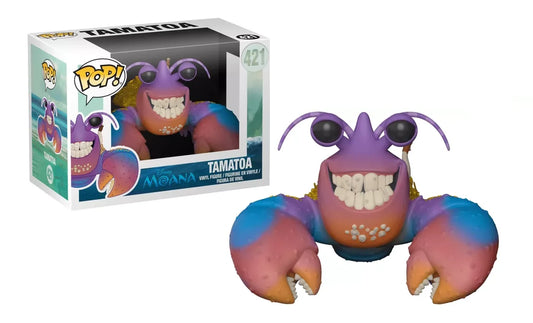 POP Disney N° 421 Tamatoa – Funko vinylfiguur van de glinsterende krab uit Moana, collectible voor Disney-fans, perfect voor bureau, plank of collectie.