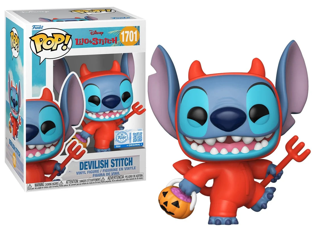 Funko Pop Devilish Stitch #1701 uit Lilo & Stitch Disney figuur met hoorns en ondeugende uitstraling verzamelobject