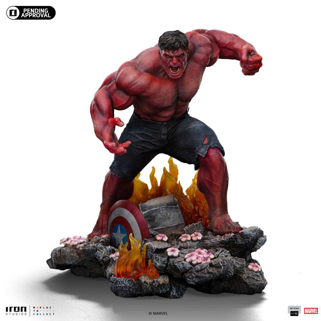 Voeg pure kracht toe aan je Marvel-collectie met deze Red Hulk Art Scale 1/10 statue uit Captain America 4. De gespierde sculpt en dreigende pose maken dit beeld tot een echte eyecatcher.